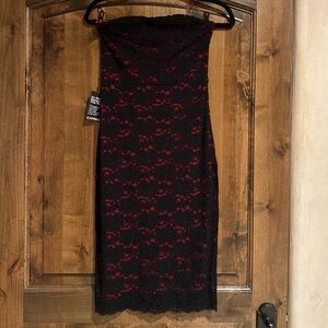 EXPRESS Black/Red lace Dress